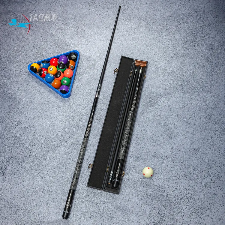 mbihon星空枫木烤漆1/2分体台球杆中式黑八斯诺克九球台球桌球杆