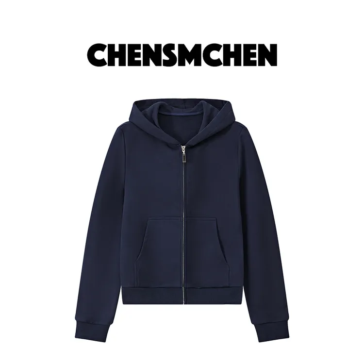  CHENSMCHEN 秋季拉链连套卫衣女宽松百搭显瘦长袖上衣C24W106TT