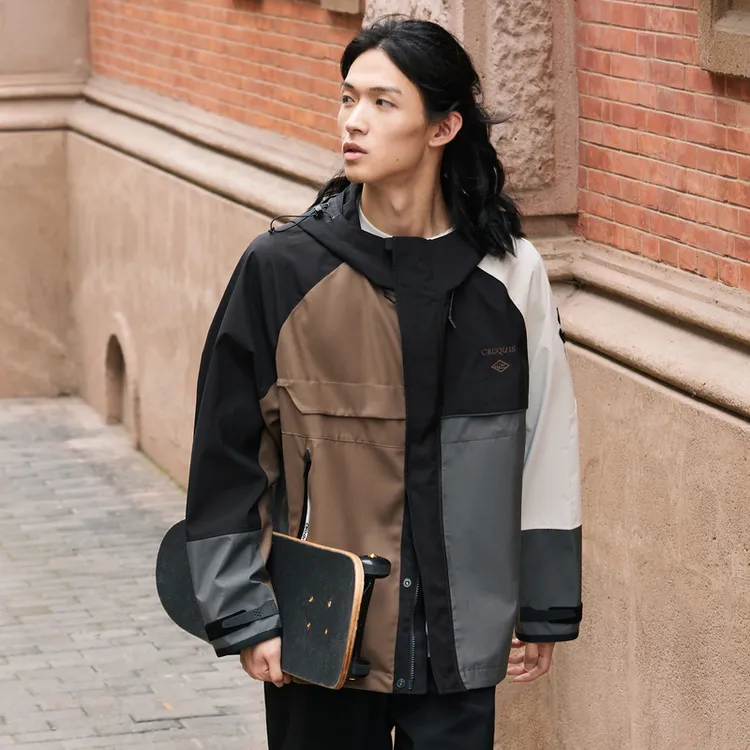 速写男装秋新品户外夹克宽松拼接外套男撞色复古美式男9N9611270