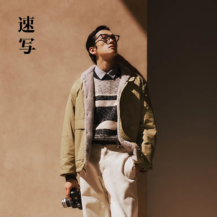 速写男装季夹克工装宽松翻领美式休闲街头男款设计感9N0612820