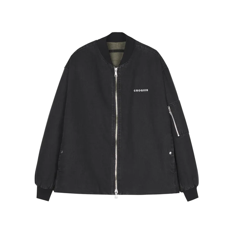 速写男装秋新品牛仔夹克宽松棒球领复古挺括休闲男生潮9N9612840