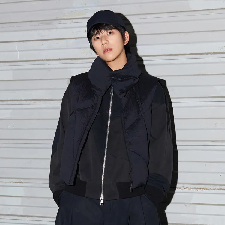 速写男装春新品夹克针织拼接棒球领复古街头时尚宽松潮9N2610790