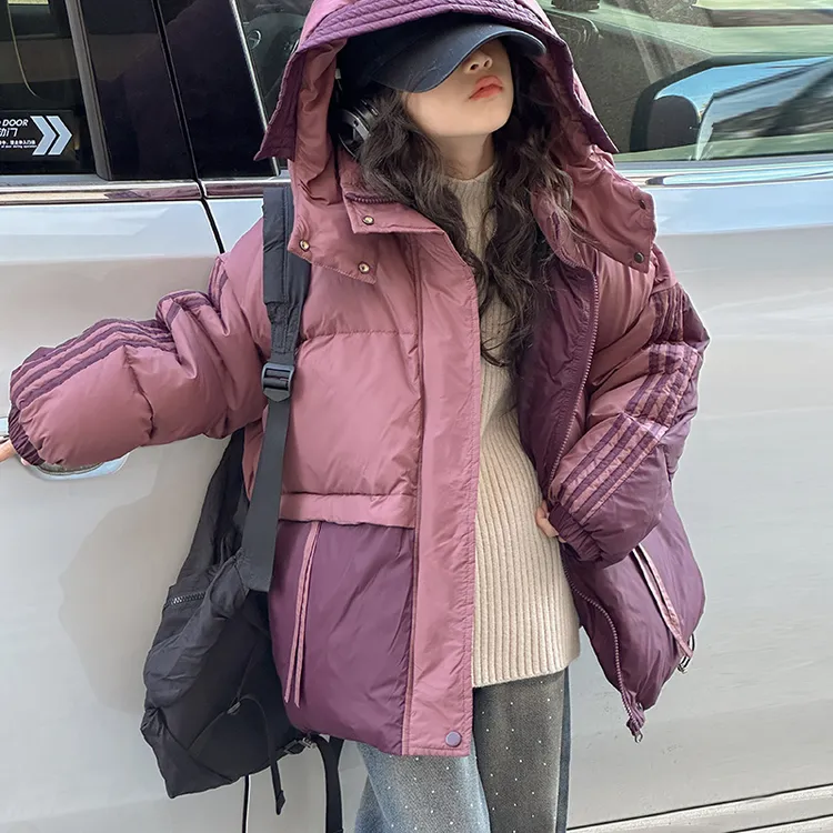 K25412韩国白鸭绒女大童羽绒服儿童防寒外套2025新款秋冬加厚上衣