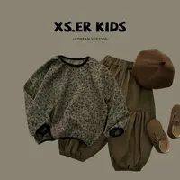 【派町】现货-男童复古森系碎花上衣春季时尚韩版卫衣HBB2380