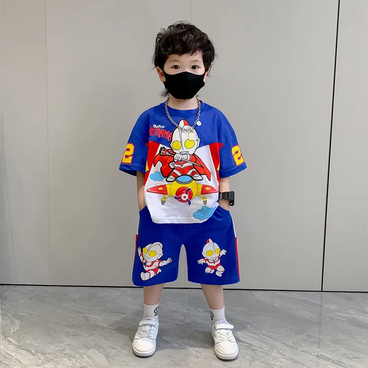新款夏装套装潮款夏季洋气痞帅儿童炸街短袖衣服3-6岁网红爆款