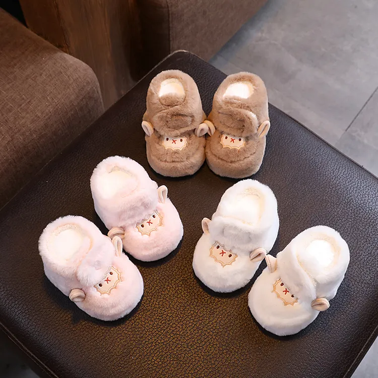 0-1岁秋冬季婴儿棉鞋6-12个月学步鞋男女宝宝婴幼儿鞋子加绒软底3