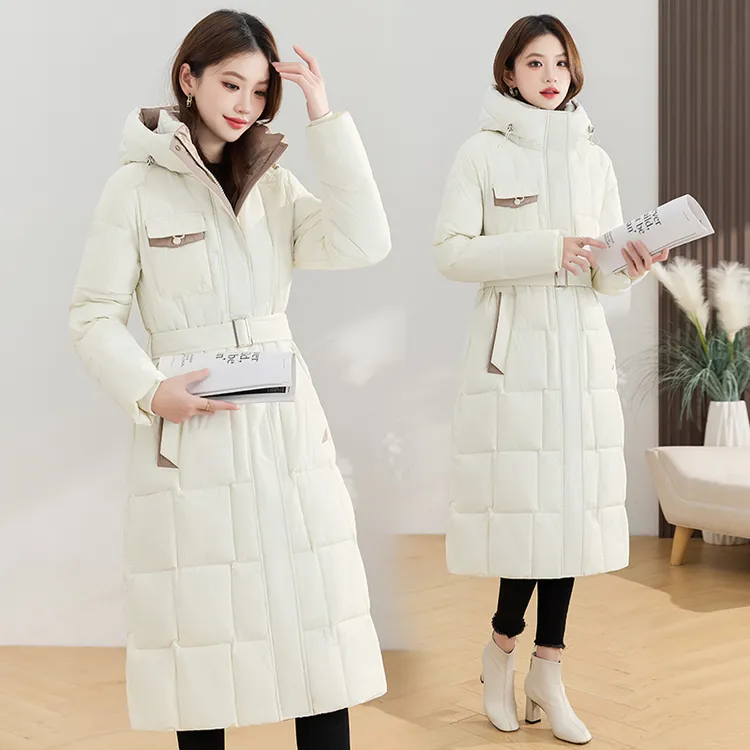 新款长款棉服女过膝修身连帽气质显瘦冬季外套一件过冬极寒系列潮