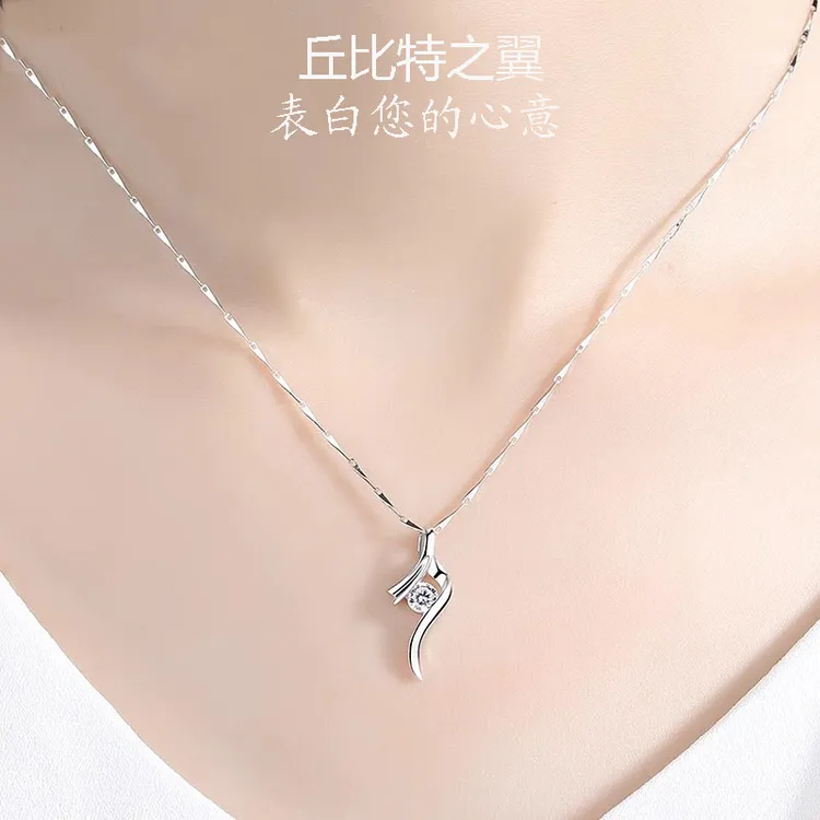 坠链均足银 999纯银高档项链女款高端小众锁骨链生日礼物送女朋友