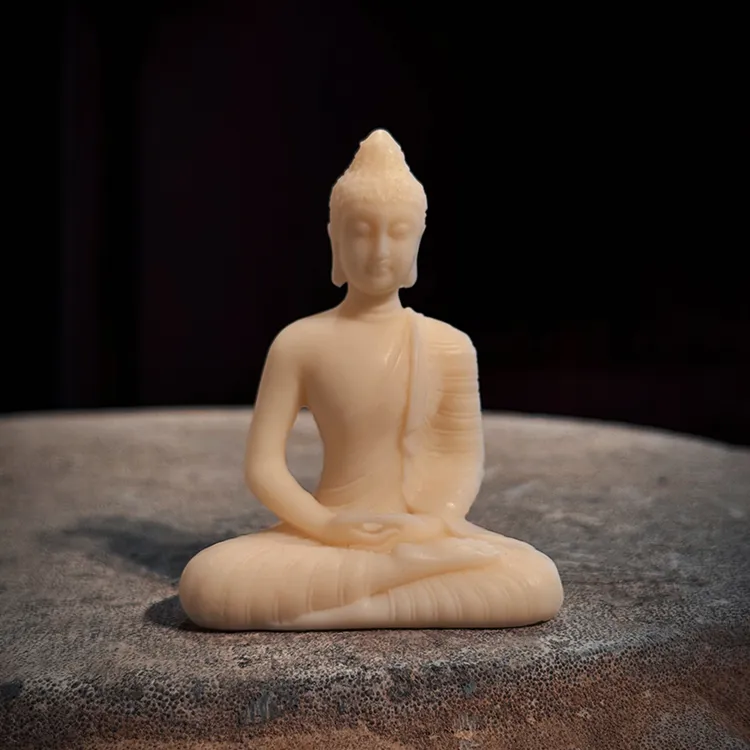 释迦摩尼象牙果摆件大日如来鱼缸茶空间花盆车载禅意高端佛像摆件