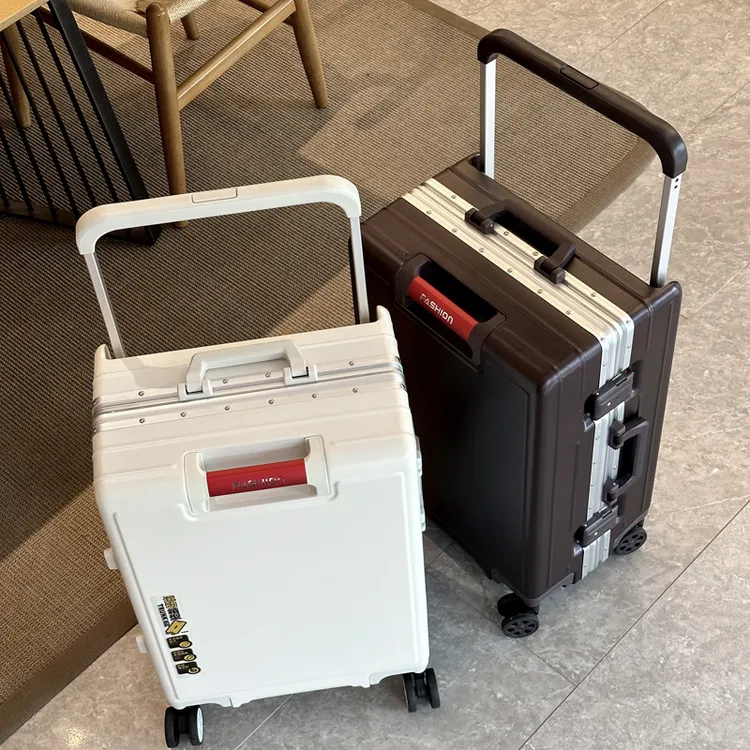 旅行登机行李箱高档宽拉杆户外时尚休闲拉杆箱商务铝框防刮便携式