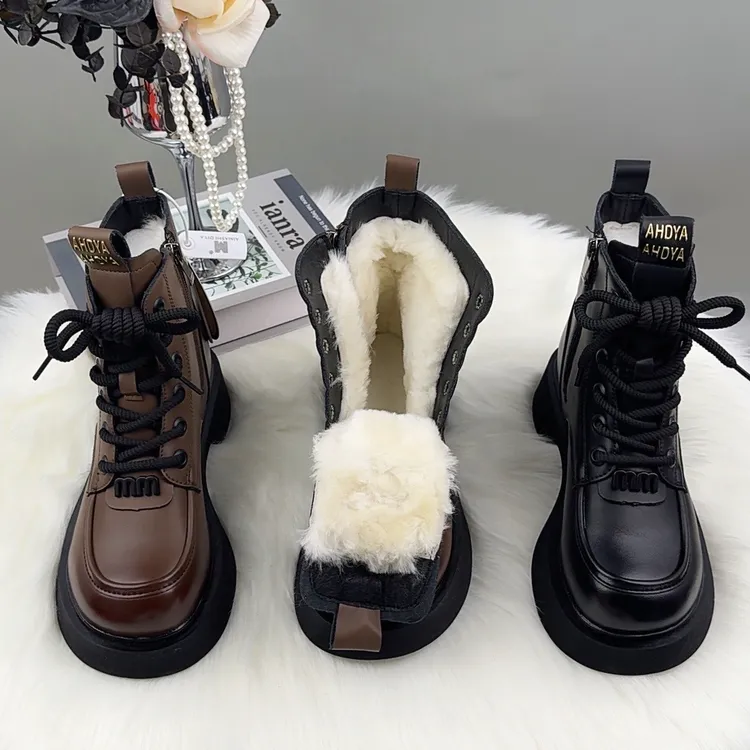 【高品质】马丁靴女冬季加绒2025年新款加厚东北雪地靴保暖防水短靴