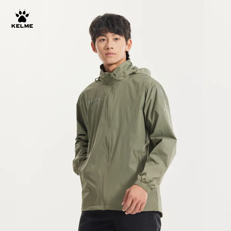 卡尔美旗舰店【面料防水】足球风雨衣户外训练运动外套防风衣BX
