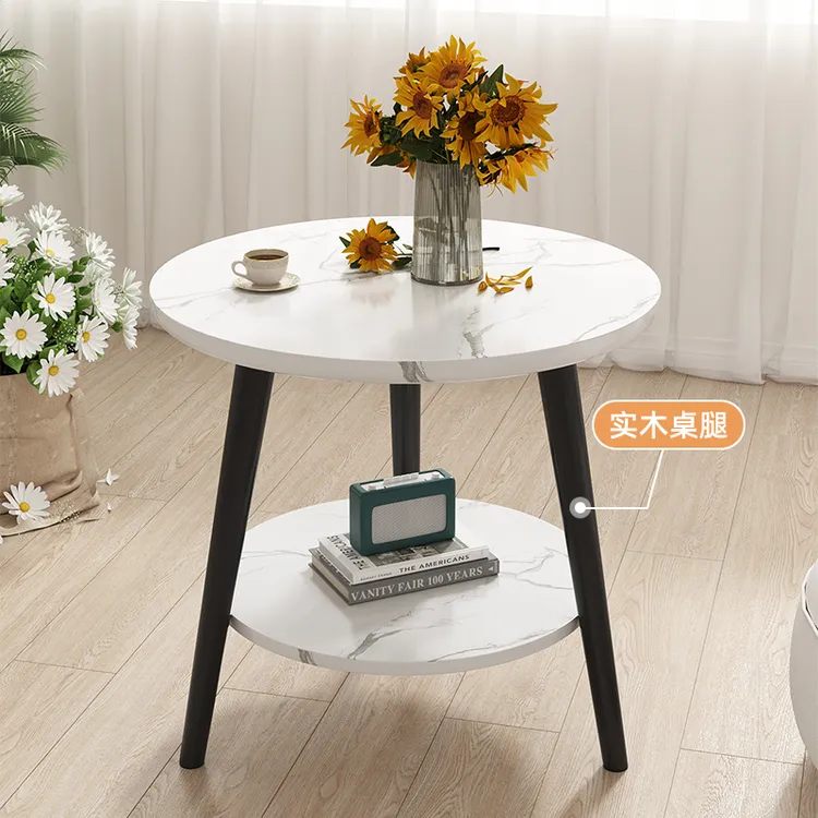 客厅茶几家用茶台小桌子现代轻奢小圆桌小户型沙发边几阳台茶桌