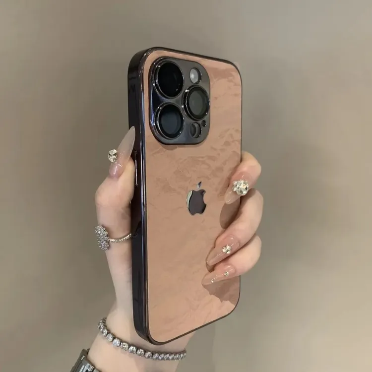 简约高级纯色适用苹果15promax手机壳新款iPhone14小众13个性12女