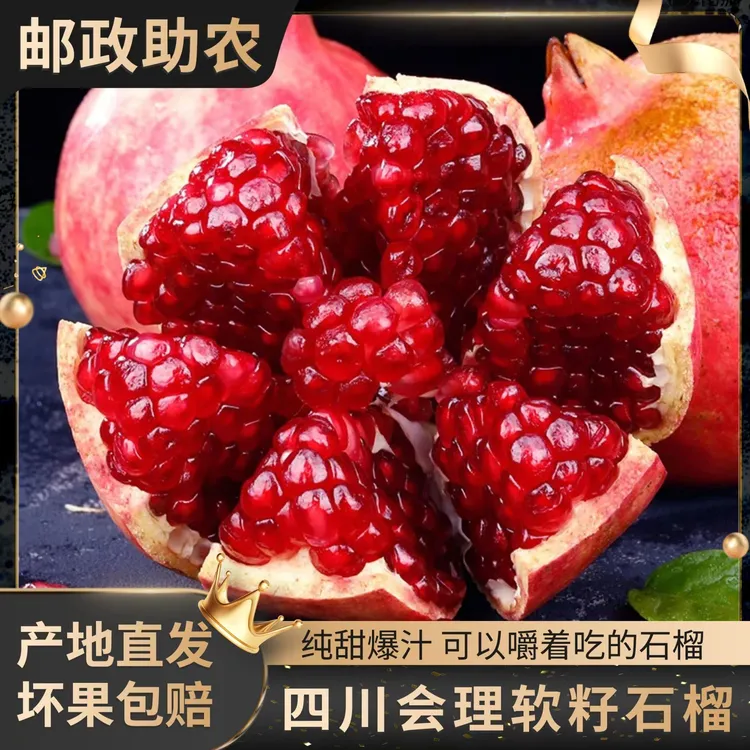 【邮政助农】会理软籽石榴 带箱5-8斤应季新鲜现摘现发鲜果爆汁