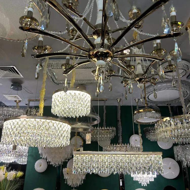 现代轻奢水晶吊灯法式意式餐厅创意