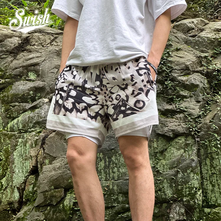 Swish破茧成蝶系列不过膝蝴蝶短裤男夏季篮球运动美式短裤