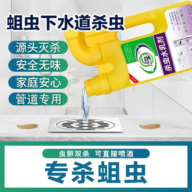 蛆虫下水道杀虫剂灭杀管道除虫卫生间厕所蛾蠓去除小飞虫