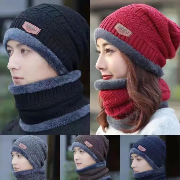 冬季加厚帽子男女通用围脖套装骑车防寒保暖护脸户保暖搭子冬天