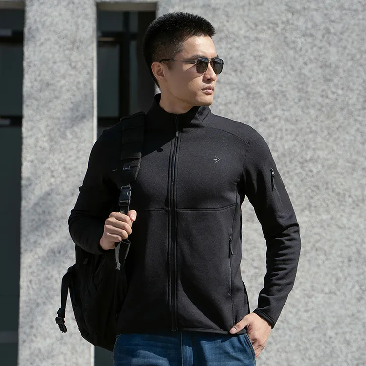 【龙牙】隐拓轻暖Polartec长袖户外保暖上衣休闲立领户外运动春秋男