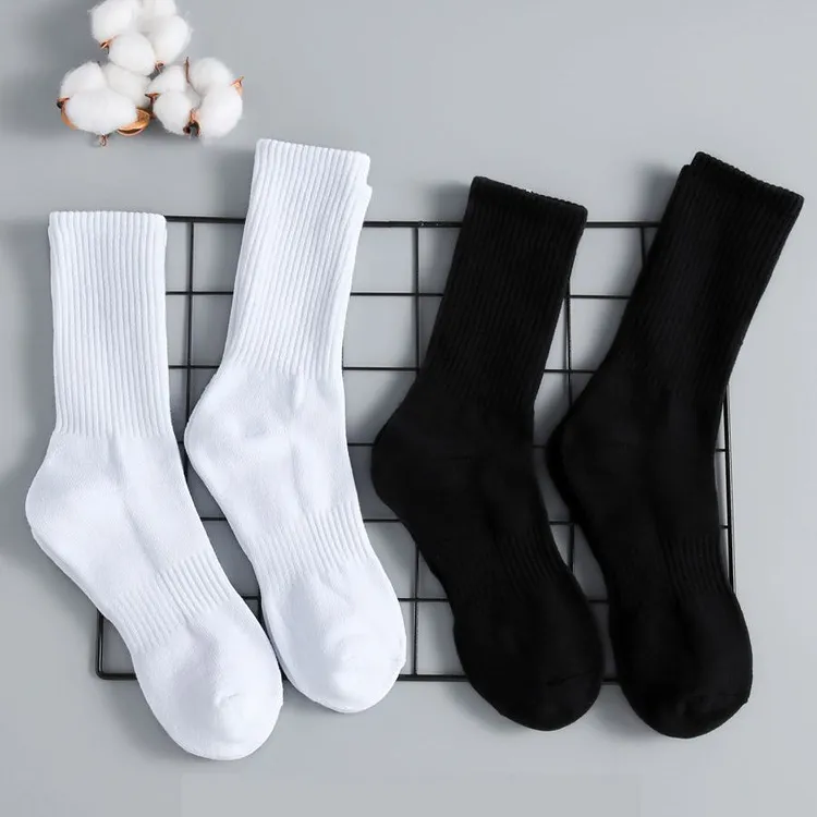 【5双特价】100%袜子男吸汗透气防臭运动袜男生袜子篮球袜白长筒袜