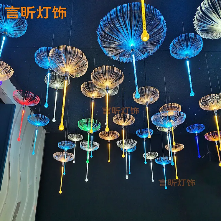 创意清吧酒吧蒲公英灯婚庆水母吊灯商场装饰灯户外公园广场景观灯