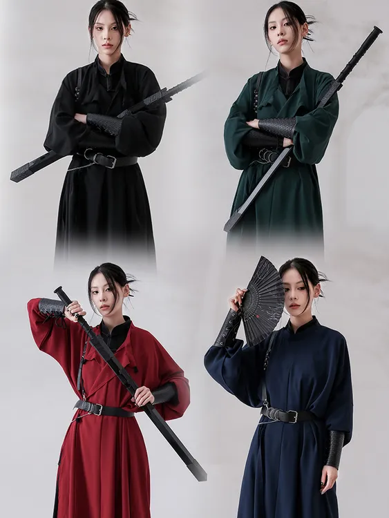 [西河]鸟家原创4色唐制汉服圆领袍大放量复原缺胯袍男女日常酒红