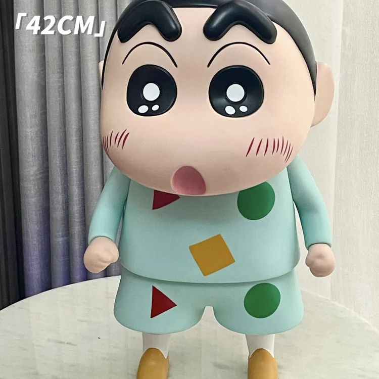 蜡笔小新超大号家庭摆件可爱礼物情人节七夕节优质版呆萌浅青睡衣