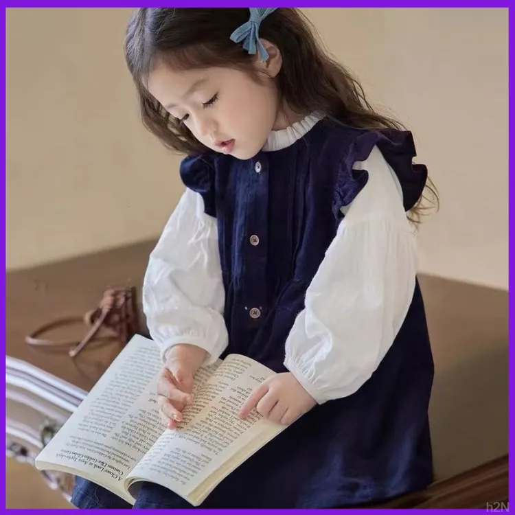 新女童两件套裙子女童秋季套装裙子女童秋季连衣裙2024新款春秋女