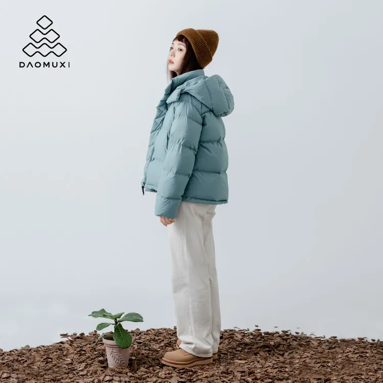 道木熙短款羽绒服女小个子冬款宽松连帽休闲95白鸭绒保暖加厚外套