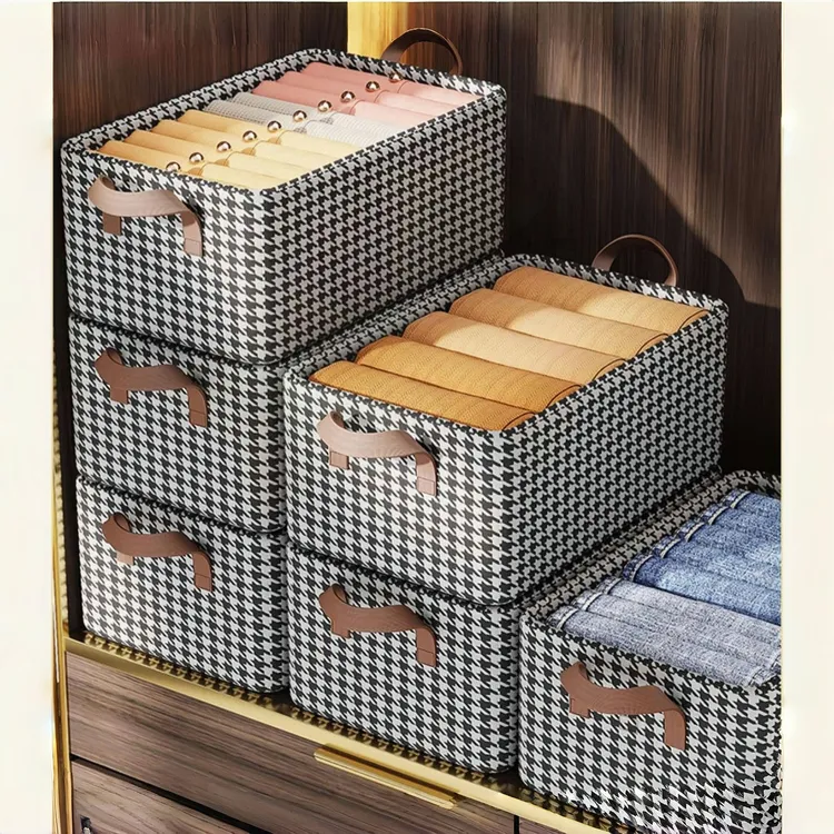 钢架款衣物收纳箱可折叠整理大容量家用裤子收纳衣服收纳箱整理箱