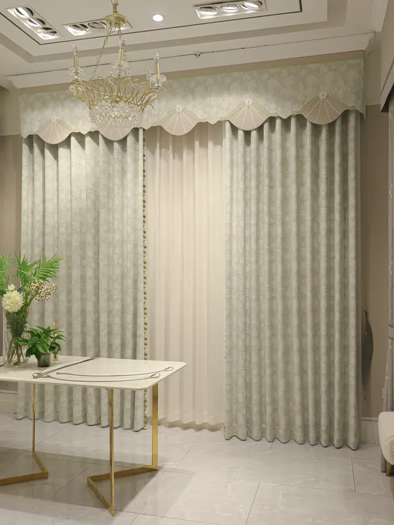 窗帘样本，全遮光高精密雪妮尔色织提花，三个花型，