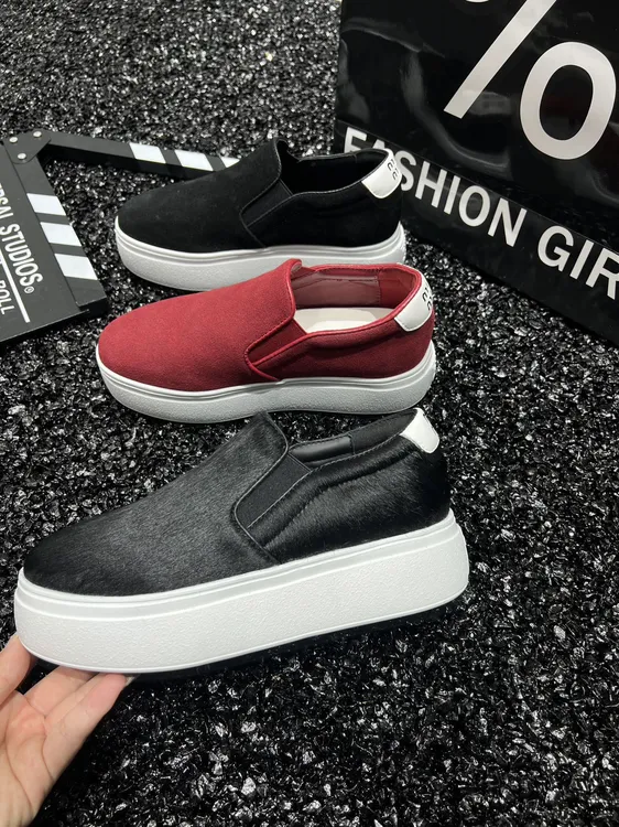 高版经典24夏季新款进口帆布简约增高厚底松糕鞋运动休闲鞋女软底