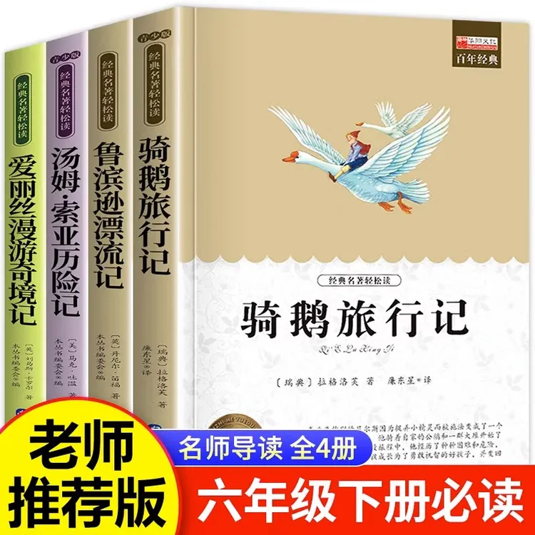骑鹅书籍人教版二年级中国正版书必读的原著正版鲁滨逊儿童漂流记