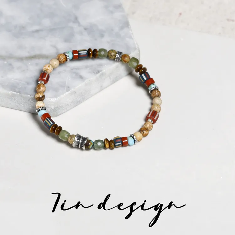 925银木质手链 7in【汀月】原创小众设计复古手作秋冬手串