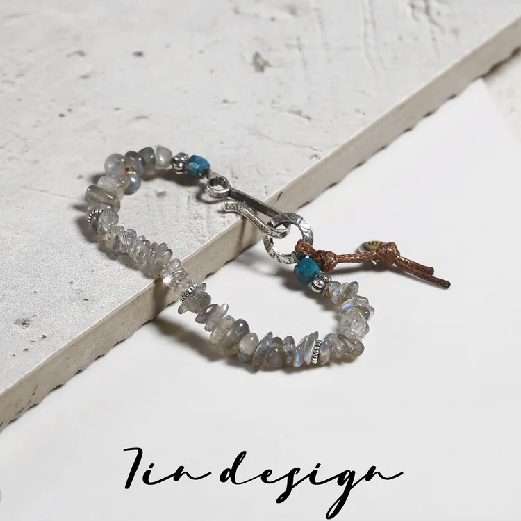 925银手链 7in【月光】原创小众设计手作编织复古月光手链