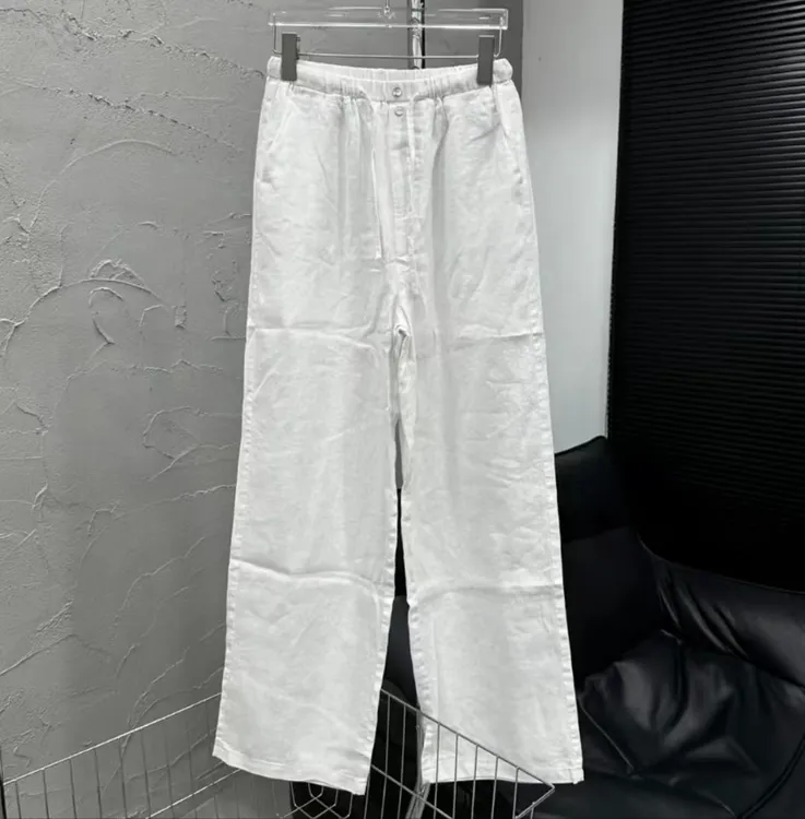 夏季薄款百搭休闲裤女胖MM梨型身材高腰显瘦宽松松紧腰直筒阔腿裤