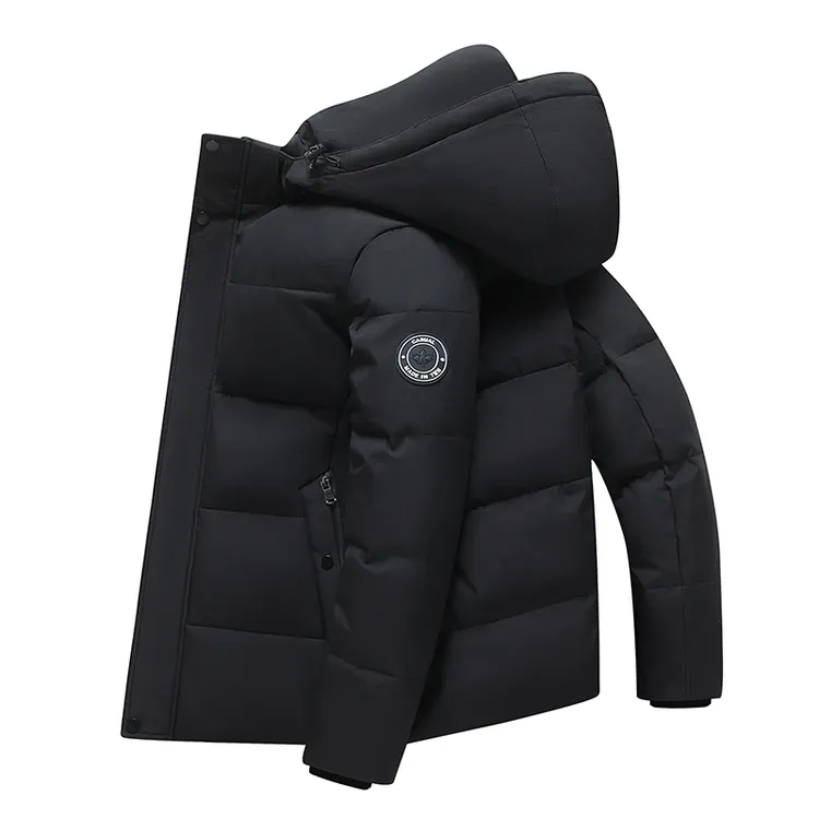 【极寒加厚可拆卸帽】羽绒服男2025新款连帽短款冬季本命年红色外套