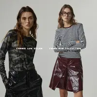 CLD 24AW结构拼接假两件亮皮中裤24006