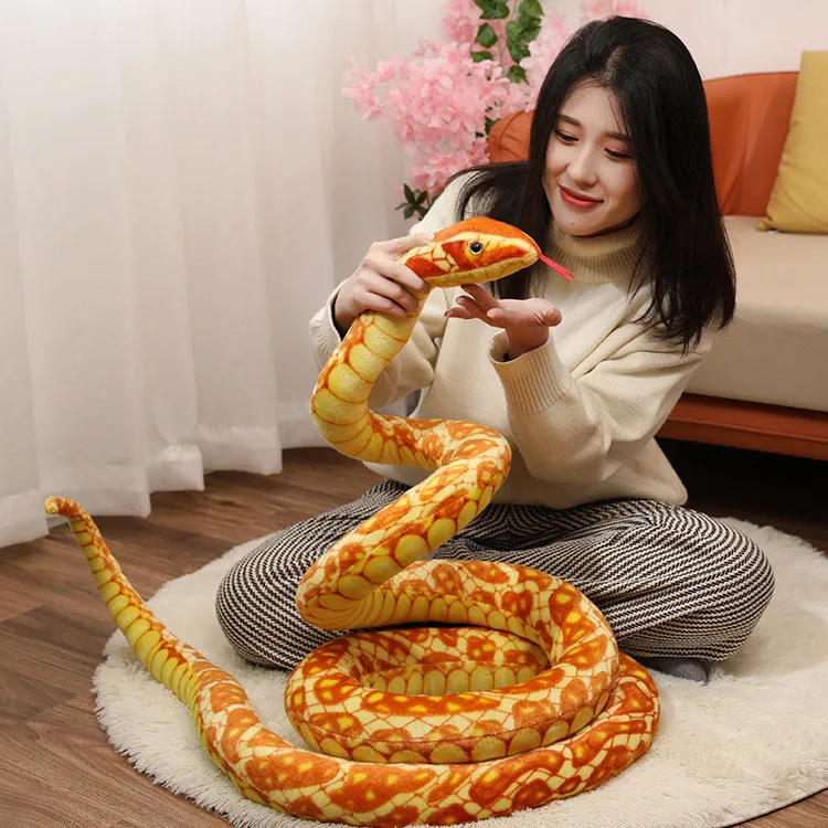仿真超大黄金蟒玩偶毛绒玩具小蛇公仔抱枕闺蜜男女恶搞生日礼物