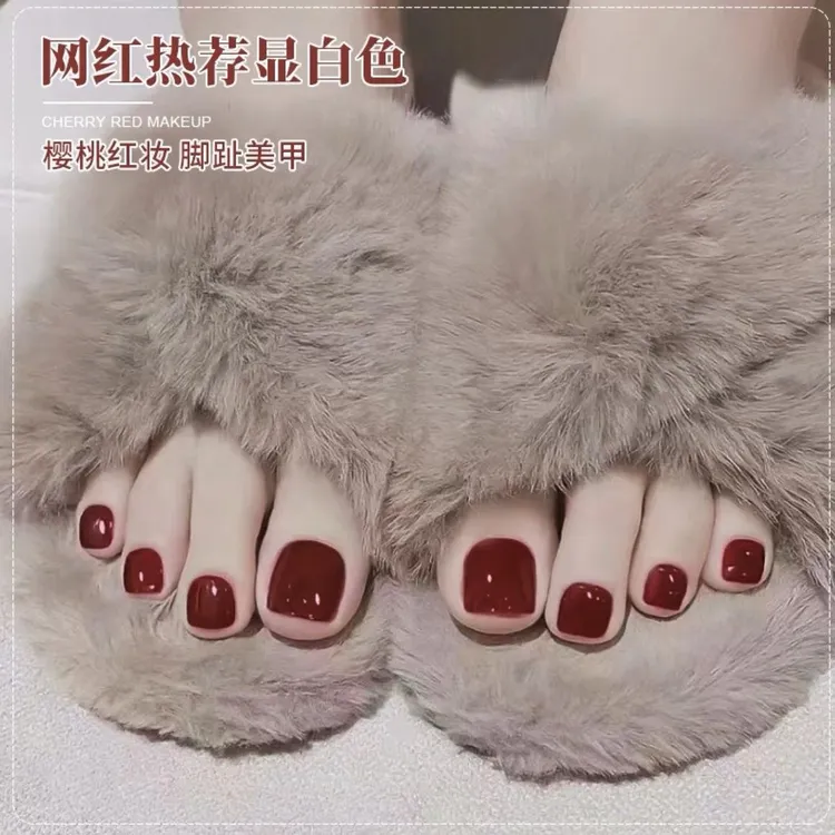 车厘子脚趾指甲油免烤不可撕持久不掉色无毒快干显白涂手涂脚学生