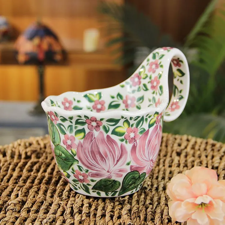 芙蕖-500毫升曲把杯