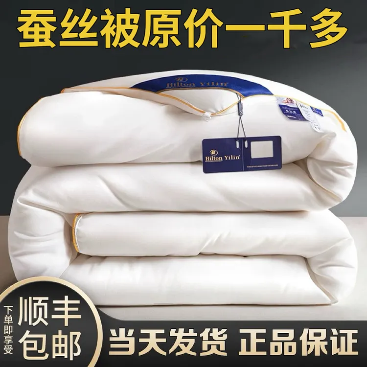 出口A+蚕丝被100%正品被芯全棉桑蚕丝夏凉被双人加厚冬被子春秋被