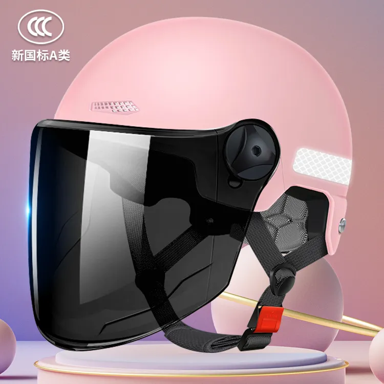 3C认证电动车头盔男女通用女款轻便防晒夏天半盔摩托车骑行安全帽