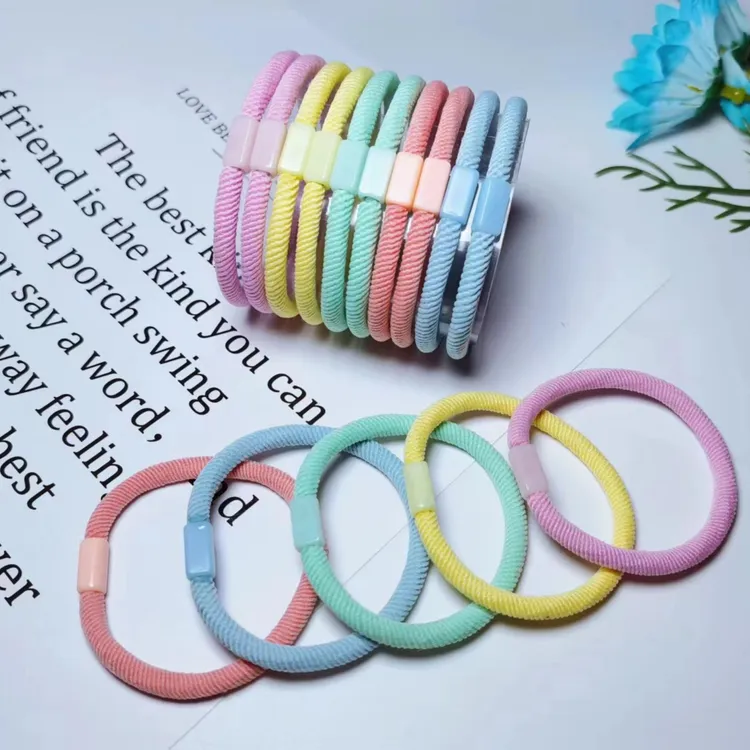 diy糖果色头绳简约发圈高弹力扎头发高马尾橡皮筋手工非金属发饰