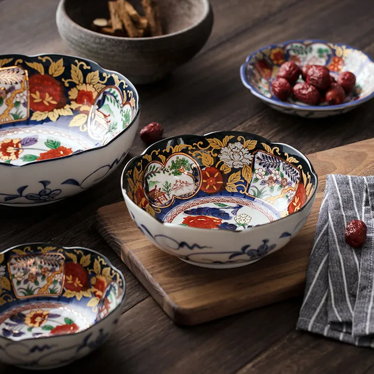 美浓烧日本进口家用陶瓷餐具日式大号碗米饭碗日本原装进口餐具