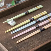 【约22.5cm】美浓烧日本进口家用高颜值筷子彩色尖头防滑日式无盒筷