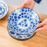 【单个】美浓烧进口陶瓷瓷器餐具年新款古染好时光系列碗盘饭碗
