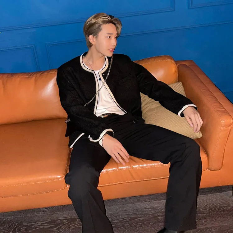 小香风短款外套男2024春秋季新款时尚个性韩版休闲百搭夹克情侣款