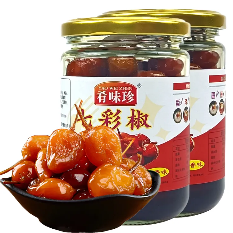 广西七彩泡椒新鲜腌制香辣灯笼椒酱菜日期工厂下饭酸辣五彩辣椒